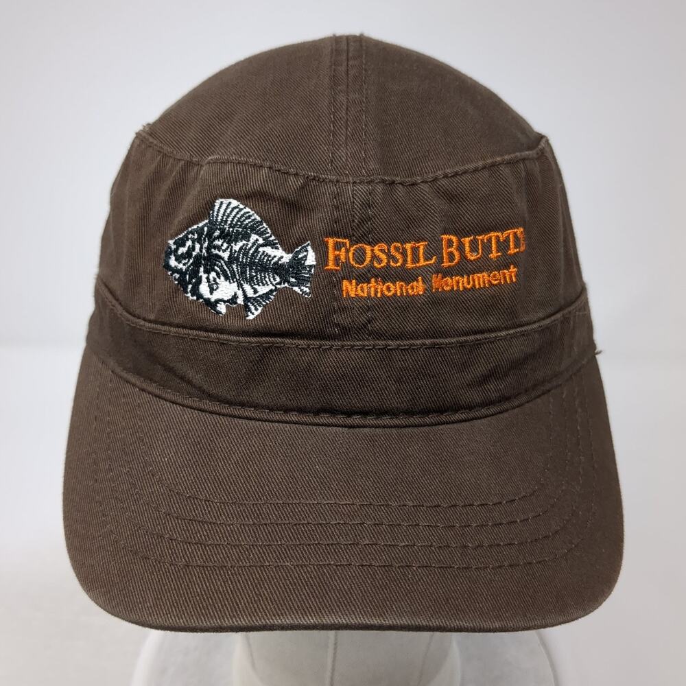 Fossil Butte Strapback Cadet Army Cap Brown One S… - image 2